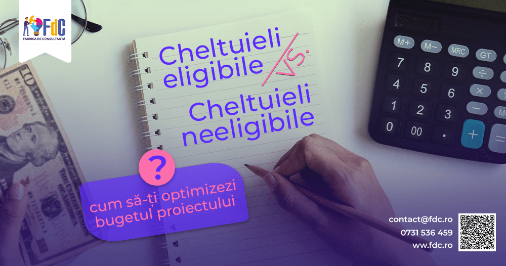 Cheltuieli eligibile vs cheltuieli neeligibile grafic